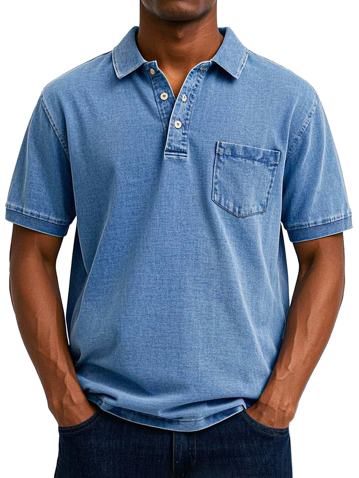 Maxime | Afslappet poloshirt i denim