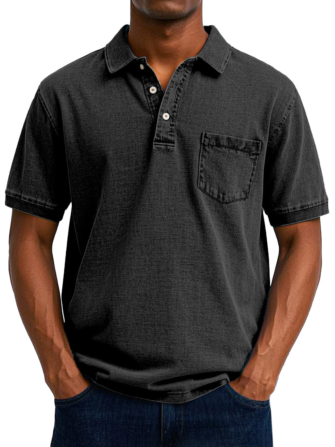Maxime | Afslappet poloshirt i denim