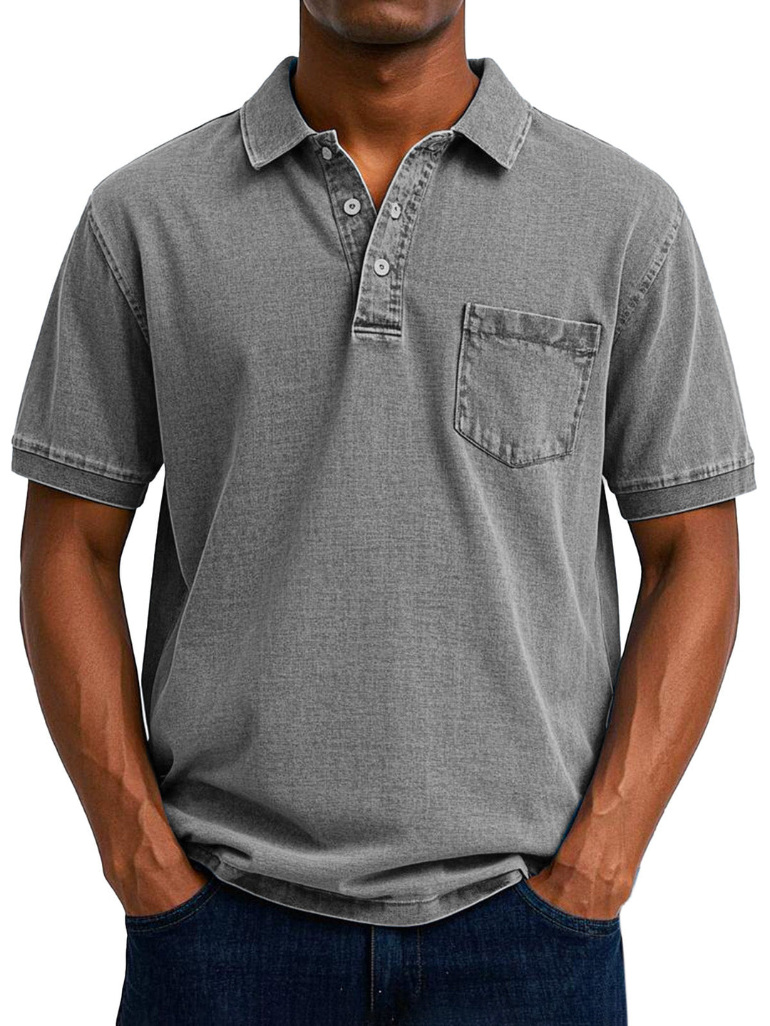 Maxime | Afslappet poloshirt i denim
