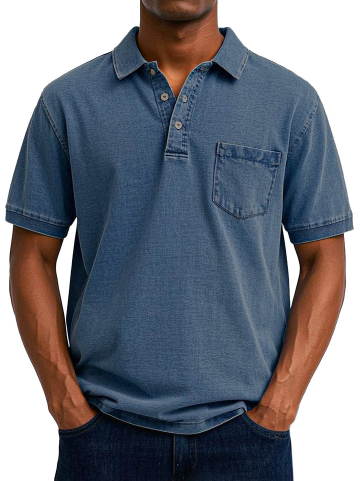 Maxime | Afslappet poloshirt i denim