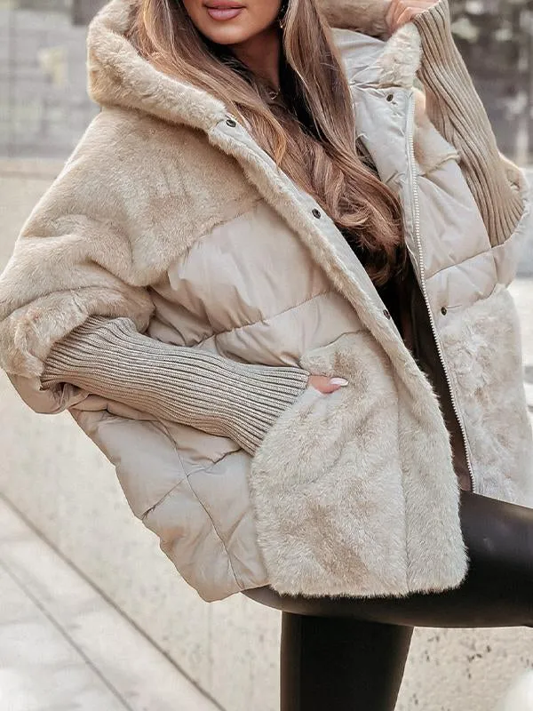 Oline | Stilfuld Faux-Fur Puffer Jakke