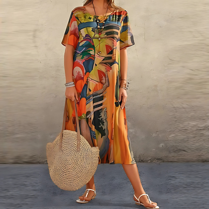 Filomena | Stilfuld Abstract Print Kjole