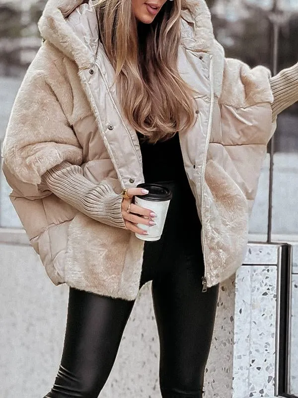 Oline | Stilfuld Faux-Fur Puffer Jakke