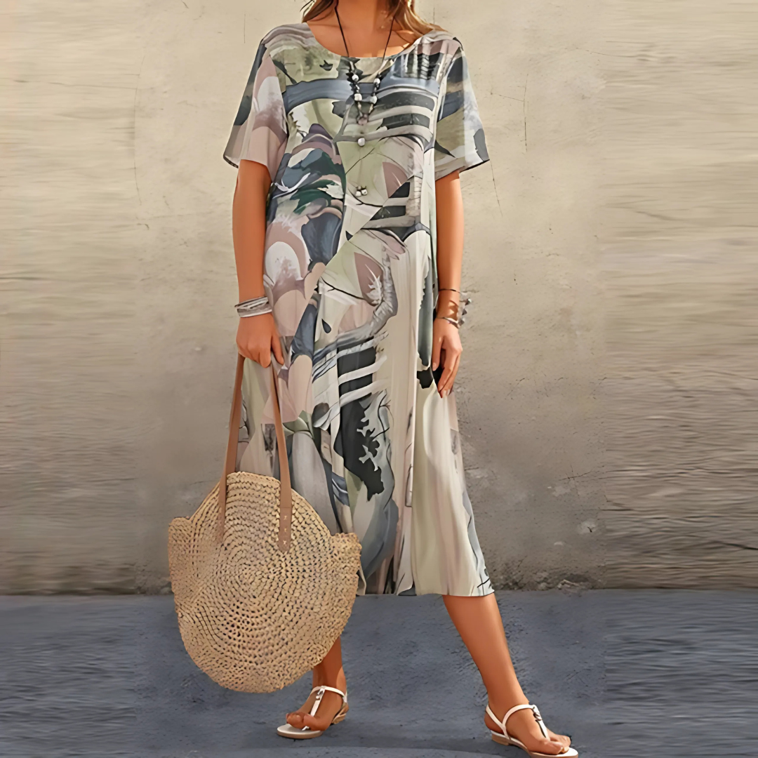 Filomena | Stilfuld Abstract Print Kjole