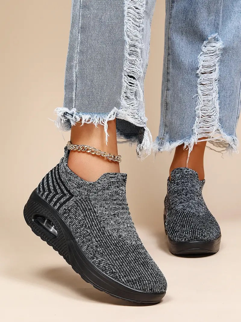 Gitte | Stilfulde Slip-On Strikkede Sneakers