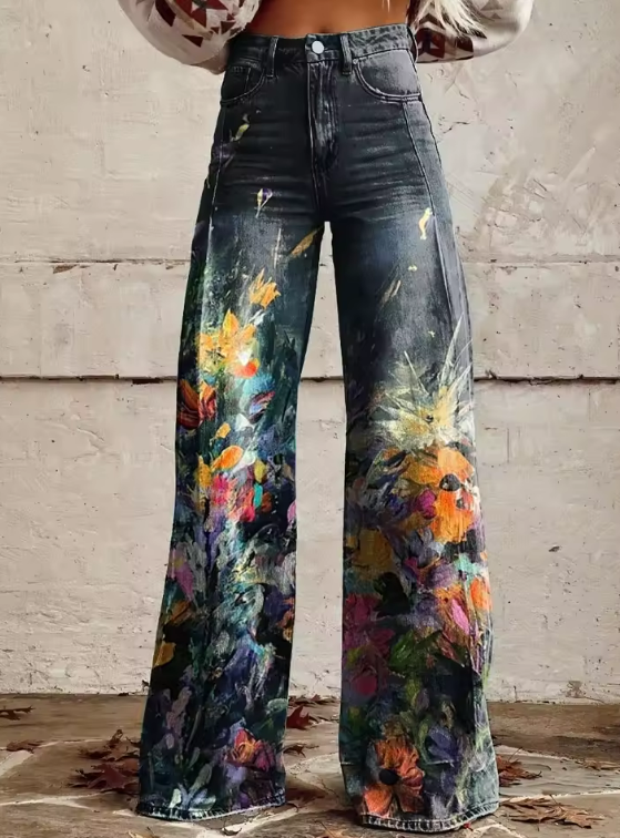 Tiffany | Blomsterkunst Flared Jeans