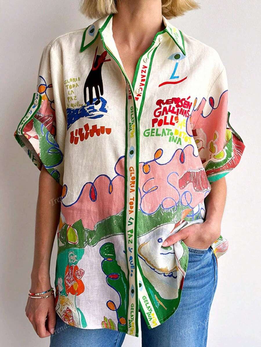 Lisa I Bluse med print