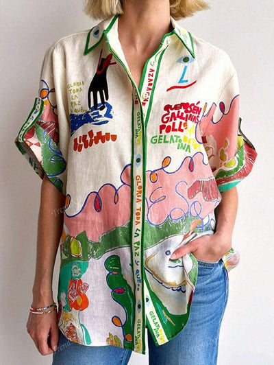 Lisa I Bluse med print