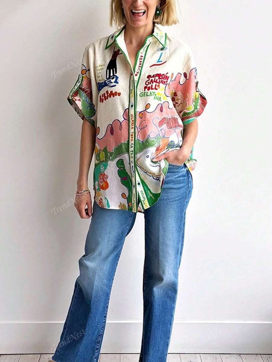 Lisa I Bluse med print