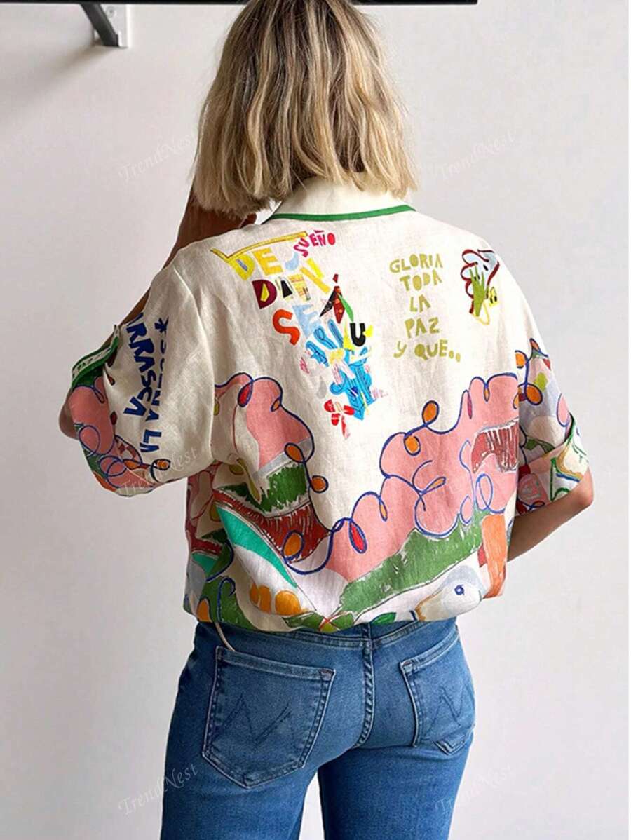 Lisa I Bluse med print