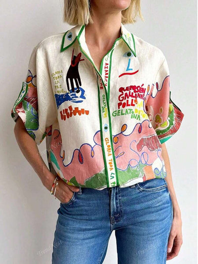Lisa I Bluse med print