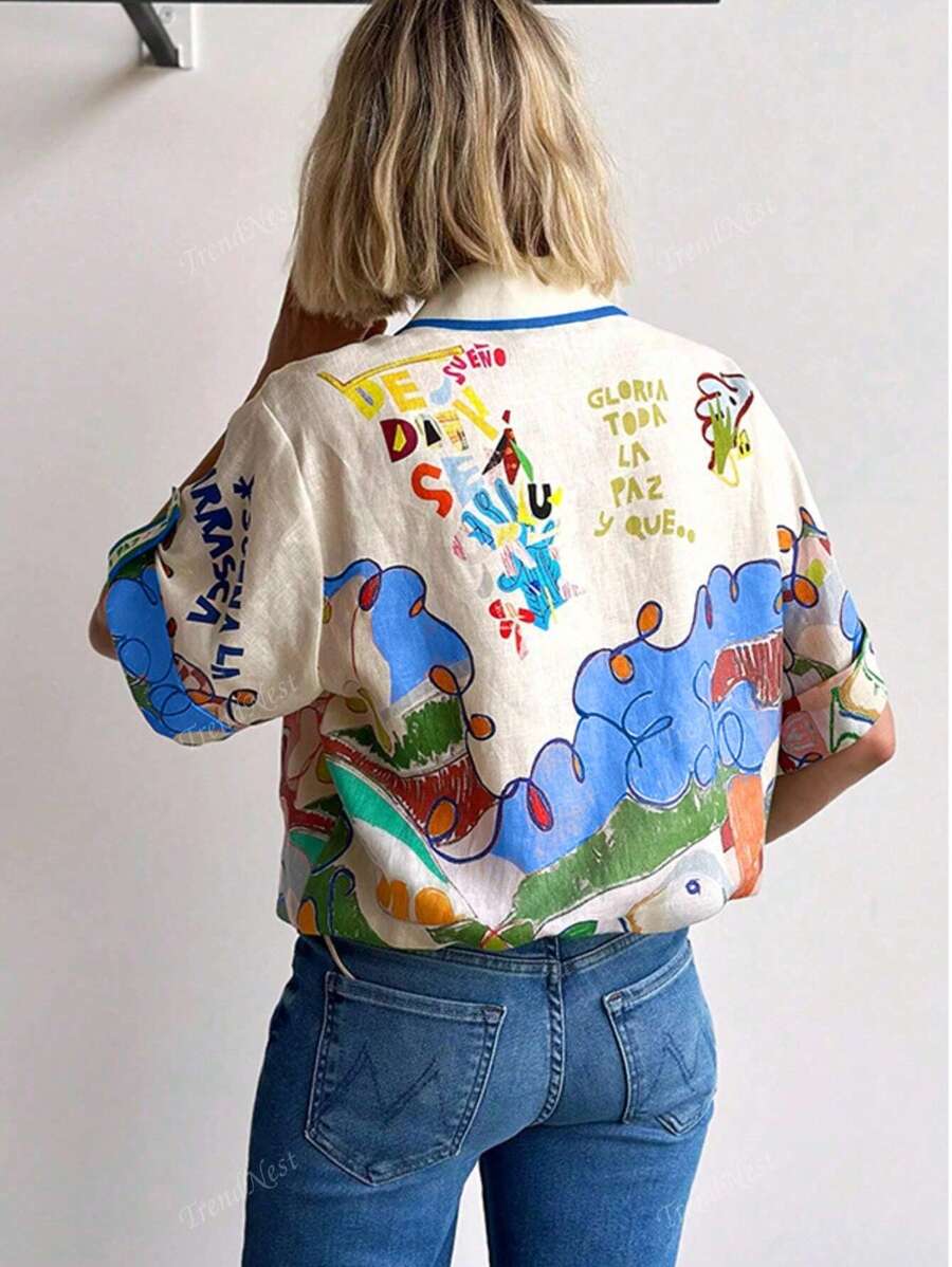 Lisa I Bluse med print