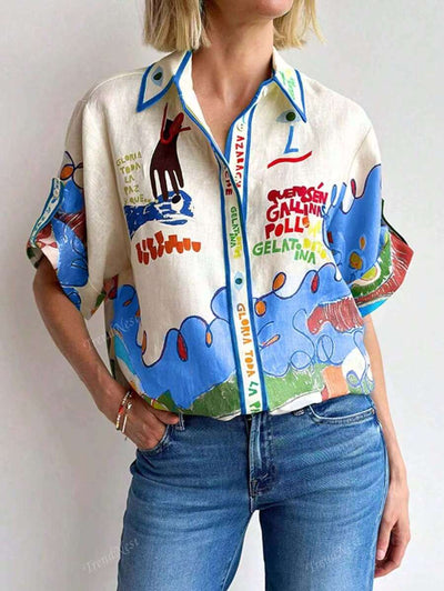 Lisa I Bluse med print