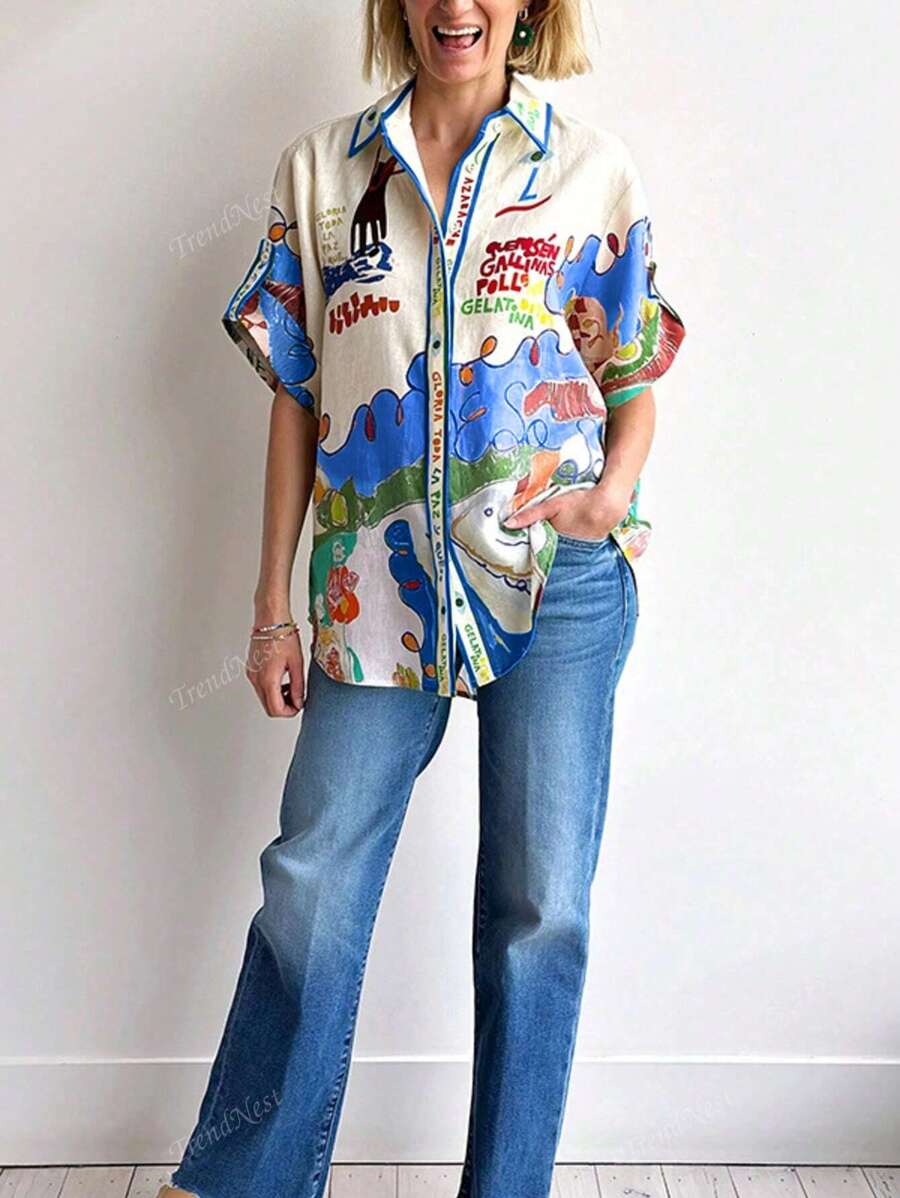 Lisa I Bluse med print