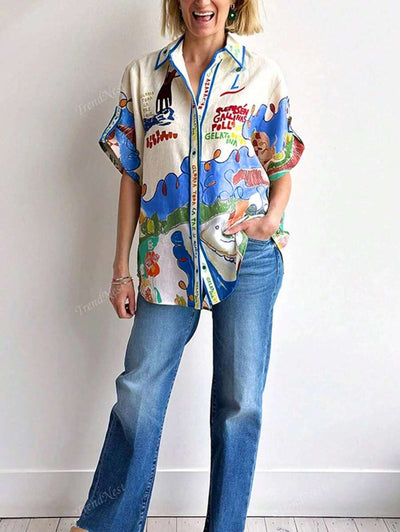 Lisa I Bluse med print