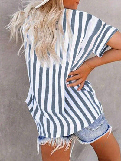 Elly I Stribet sommerbluse