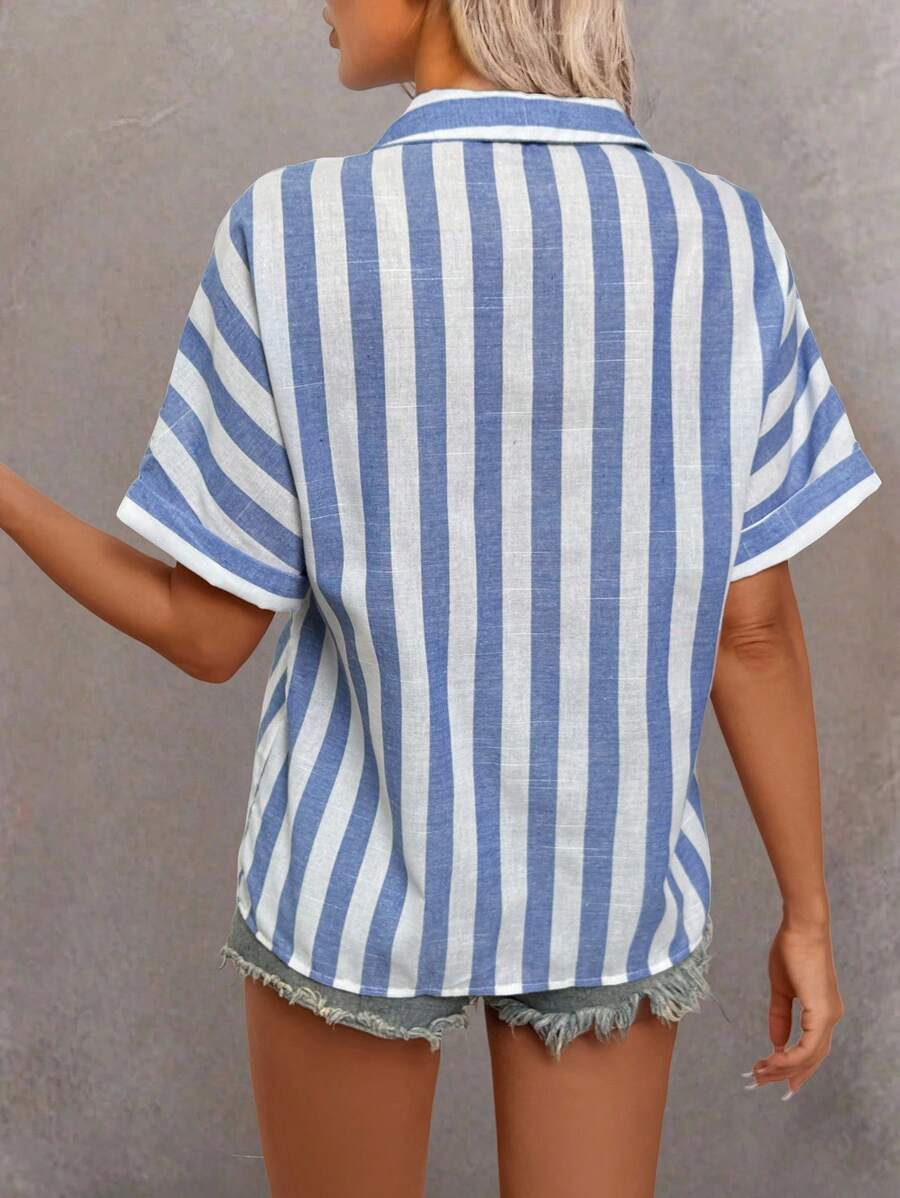 Elly I Stribet sommerbluse