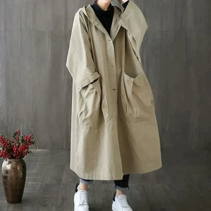 Edel | Stilfuld Oversized Jakke med Hætte