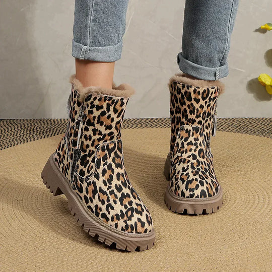 Emilie | Stilfulde Leopard Støvler