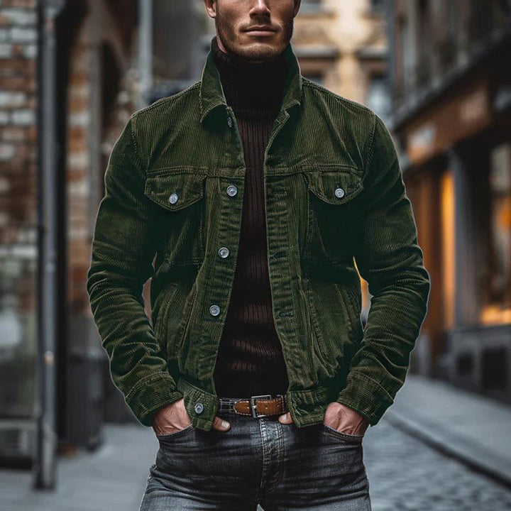 Søren | Stilfuld Fløjl Denimjakke
