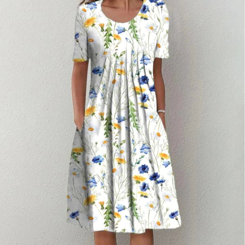 Karla | Blomstret Midikjole