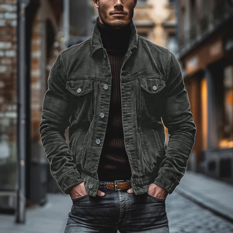 Søren | Stilfuld Fløjl Denimjakke