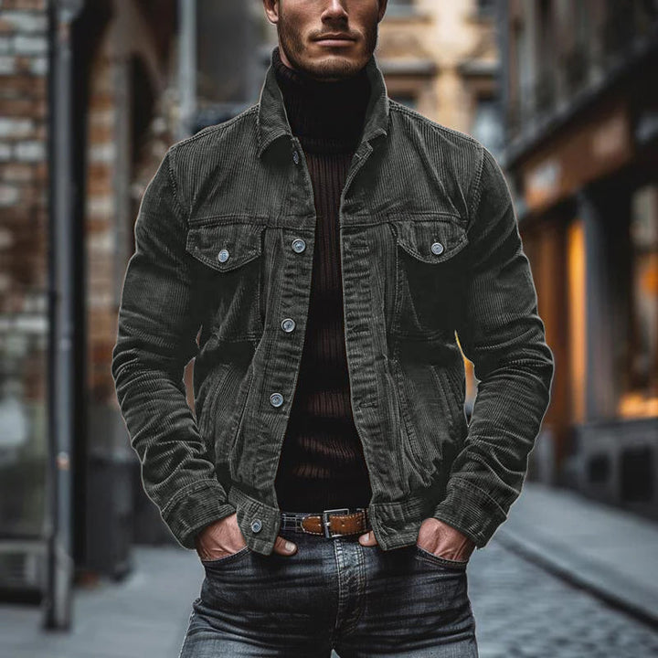 Søren | Stilfuld Fløjl Denimjakke