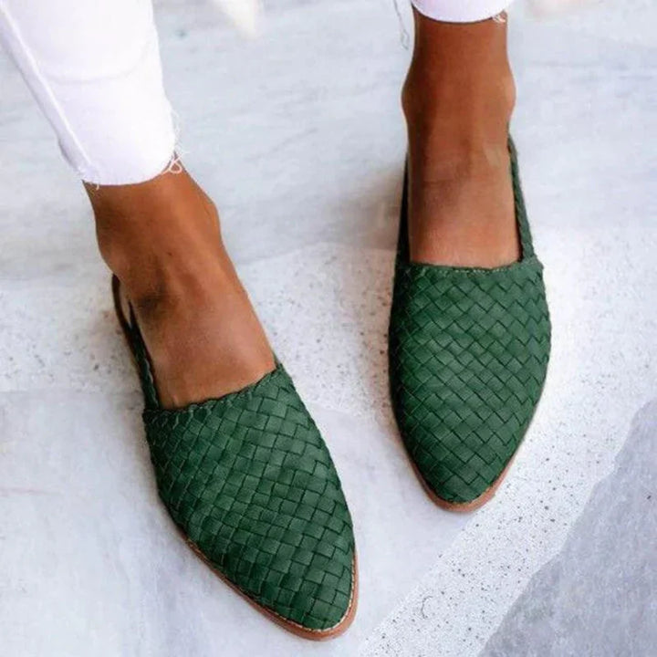 Cleo | Stilfulde Woven Slip-On Flats