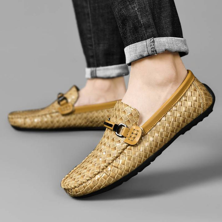 Antonin | Vævede Spænde Læder Loafers