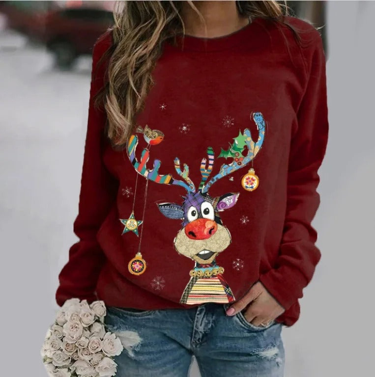 Malou | Festlig Jule Sweatshirt med Grafik