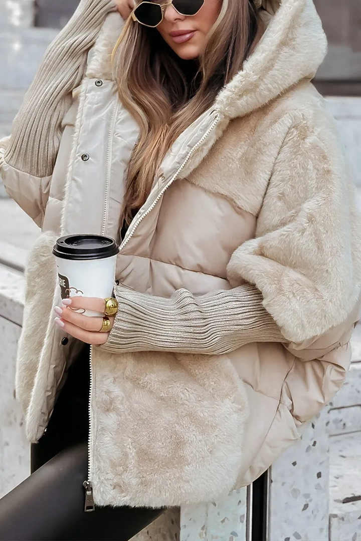 Oline | Stilfuld Faux-Fur Puffer Jakke
