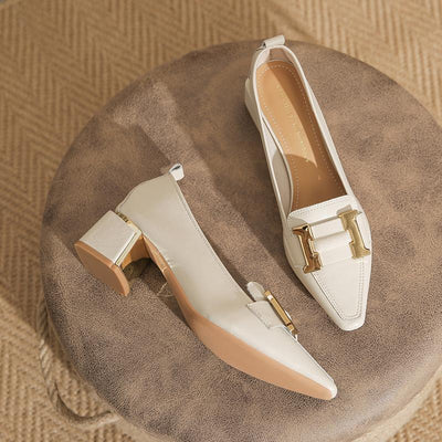 Signe | Pumps med Blokhæl