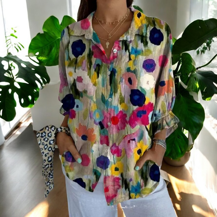 Carla | Stilfuld Knap-Down Skjorte