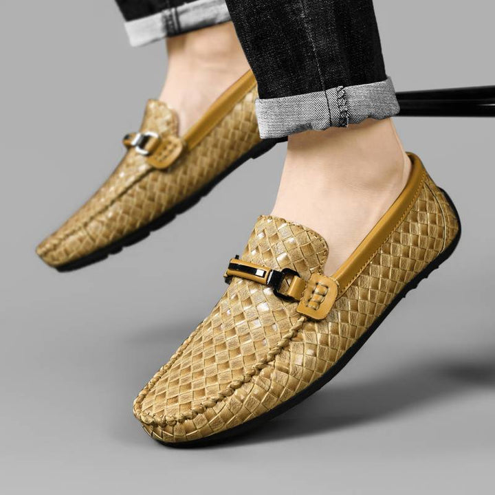 Antonin | Vævede Spænde Læder Loafers