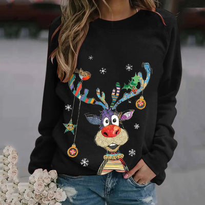 Malou | Festlig Jule Sweatshirt med Grafik