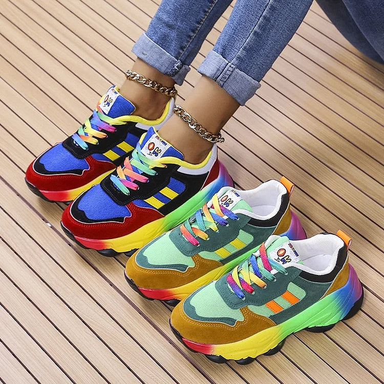 Olivia | Legende Regnbue Sneakers