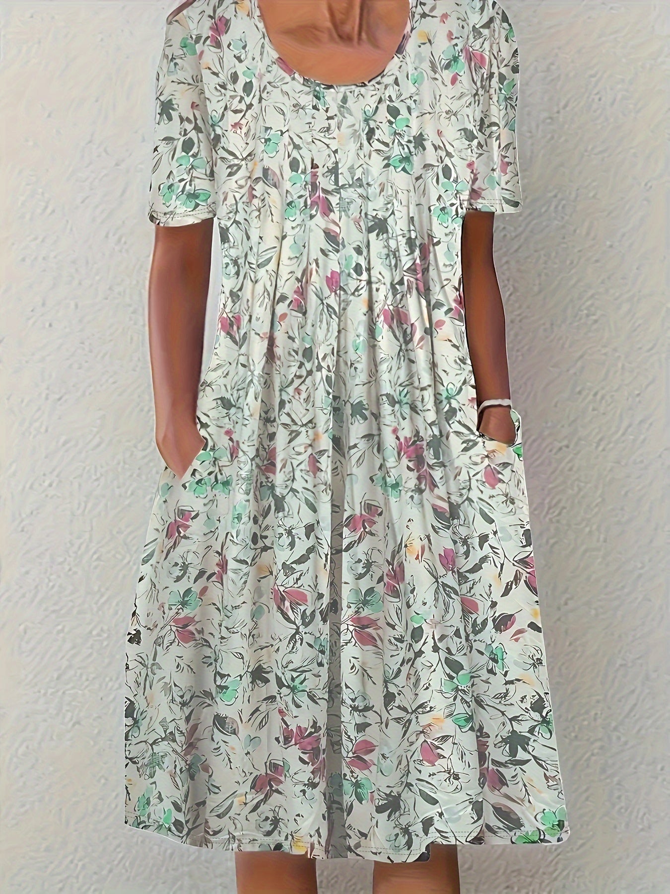 Vigga | Blomstret Midikjole