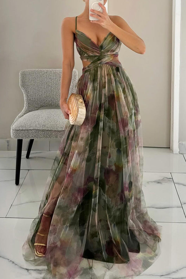 Gisele | Flatterende Floral Maxi Kjole