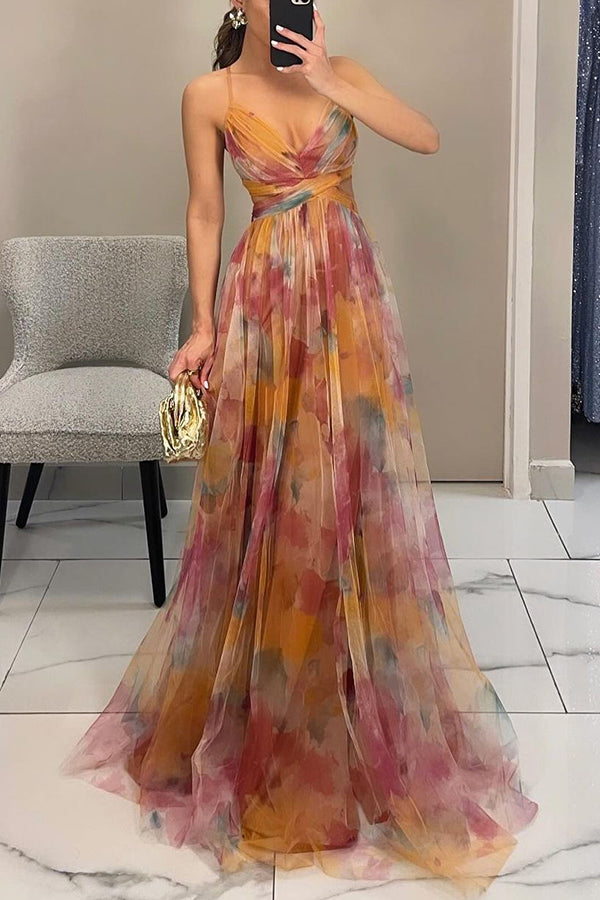 Gisele | Flatterende Floral Maxi Kjole