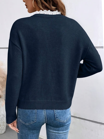 Anne™ | Elegant Bluse med Blondekant