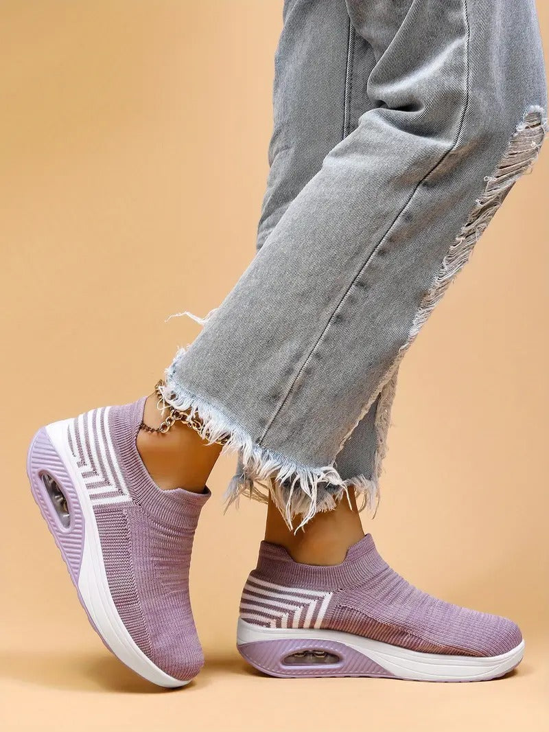 Gitte | Stilfulde Slip-On Strikkede Sneakers