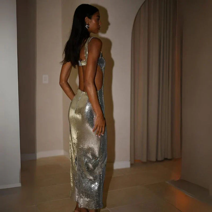 Christel | Stilfuld Sequin Maxi Kjole