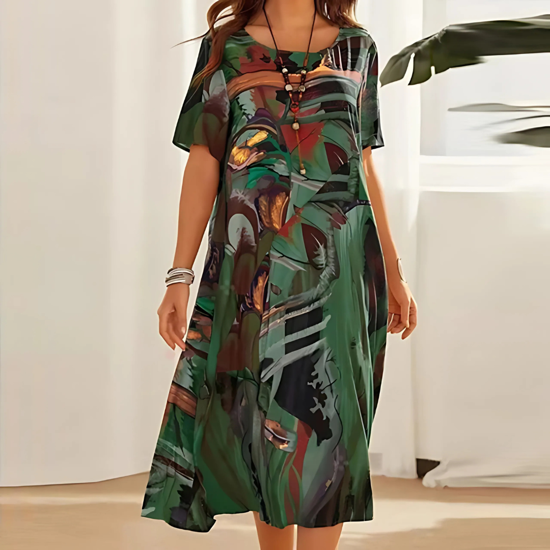 Filomena | Stilfuld Abstract Print Kjole