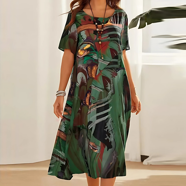 Filomena | Stilfuld Abstract Print Kjole