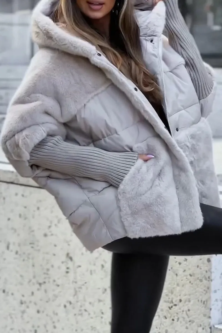 Oline | Stilfuld Faux-Fur Puffer Jakke