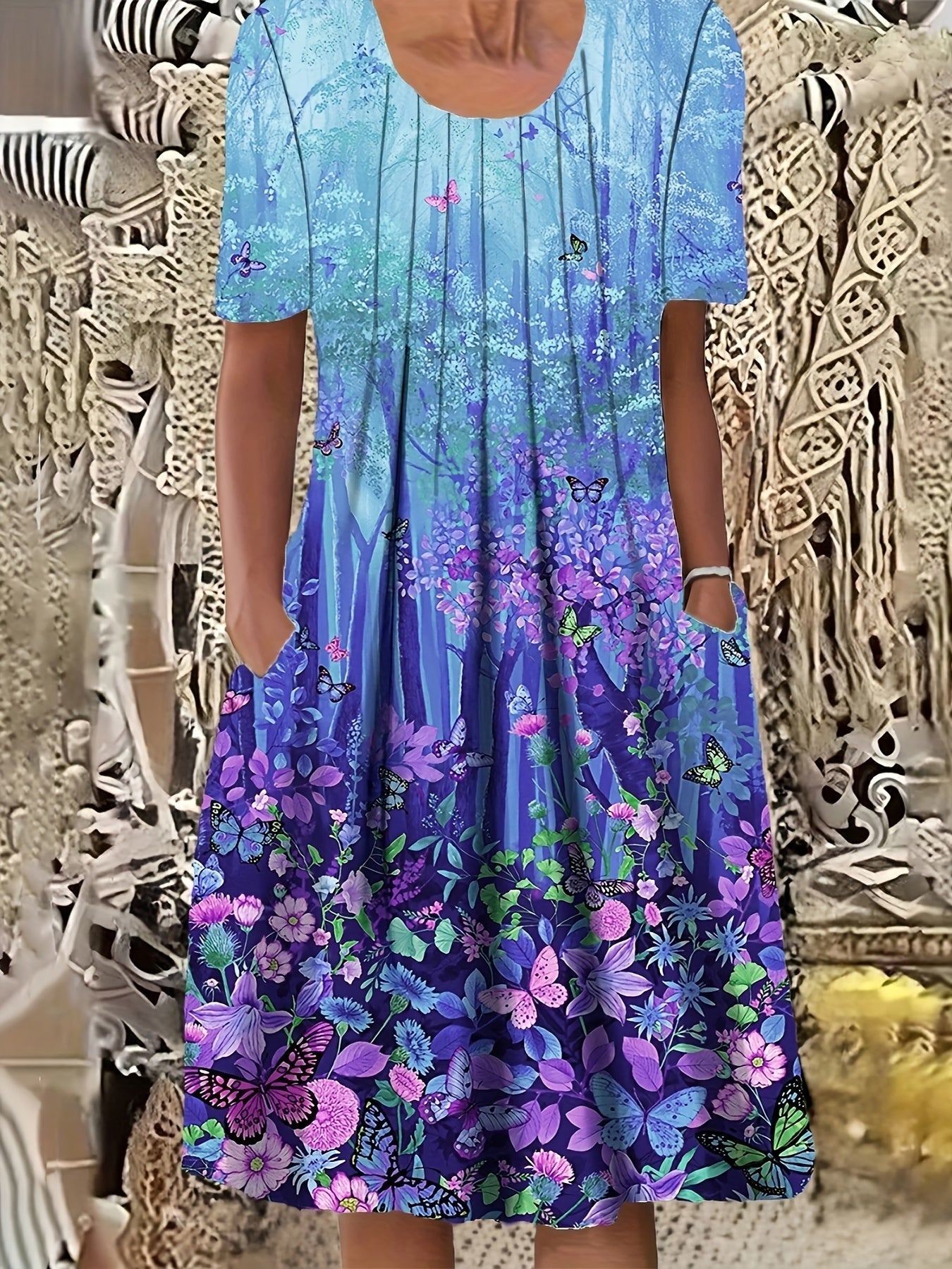 Bente | Blomstret Midikjole