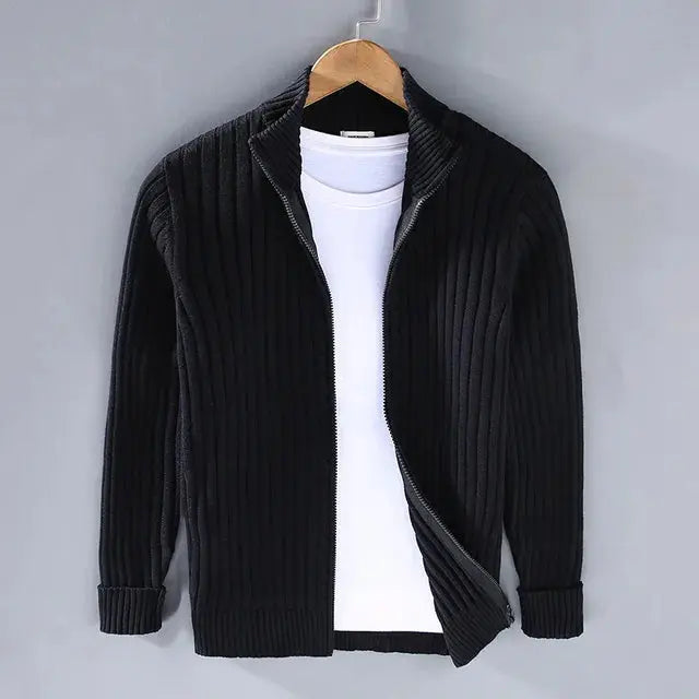 Sigurd | Stilfuld Ribstrikket Cardigan