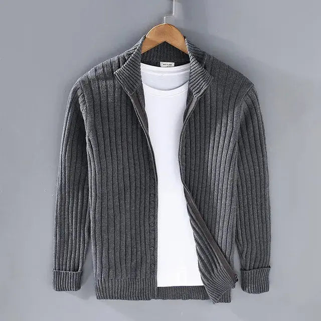 Sigurd | Stilfuld Ribstrikket Cardigan