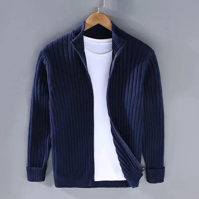 Sigurd | Stilfuld Ribstrikket Cardigan