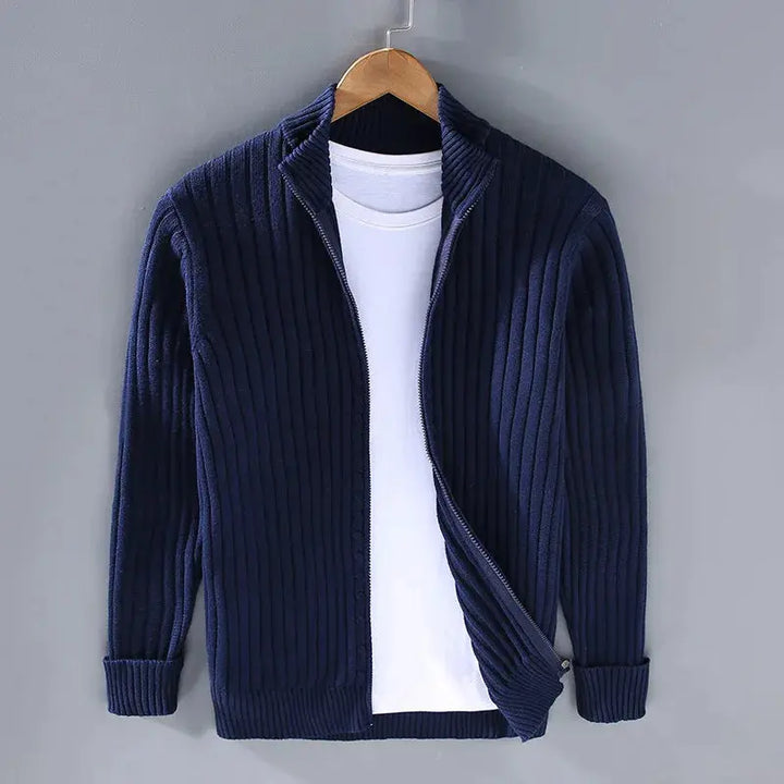 Sigurd | Stilfuld Ribstrikket Cardigan